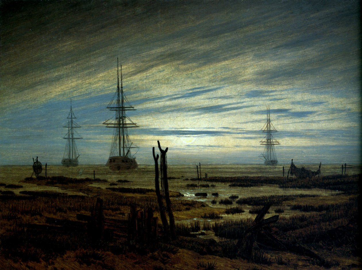 Statki na redzie autorstwa Caspar David Friedrich