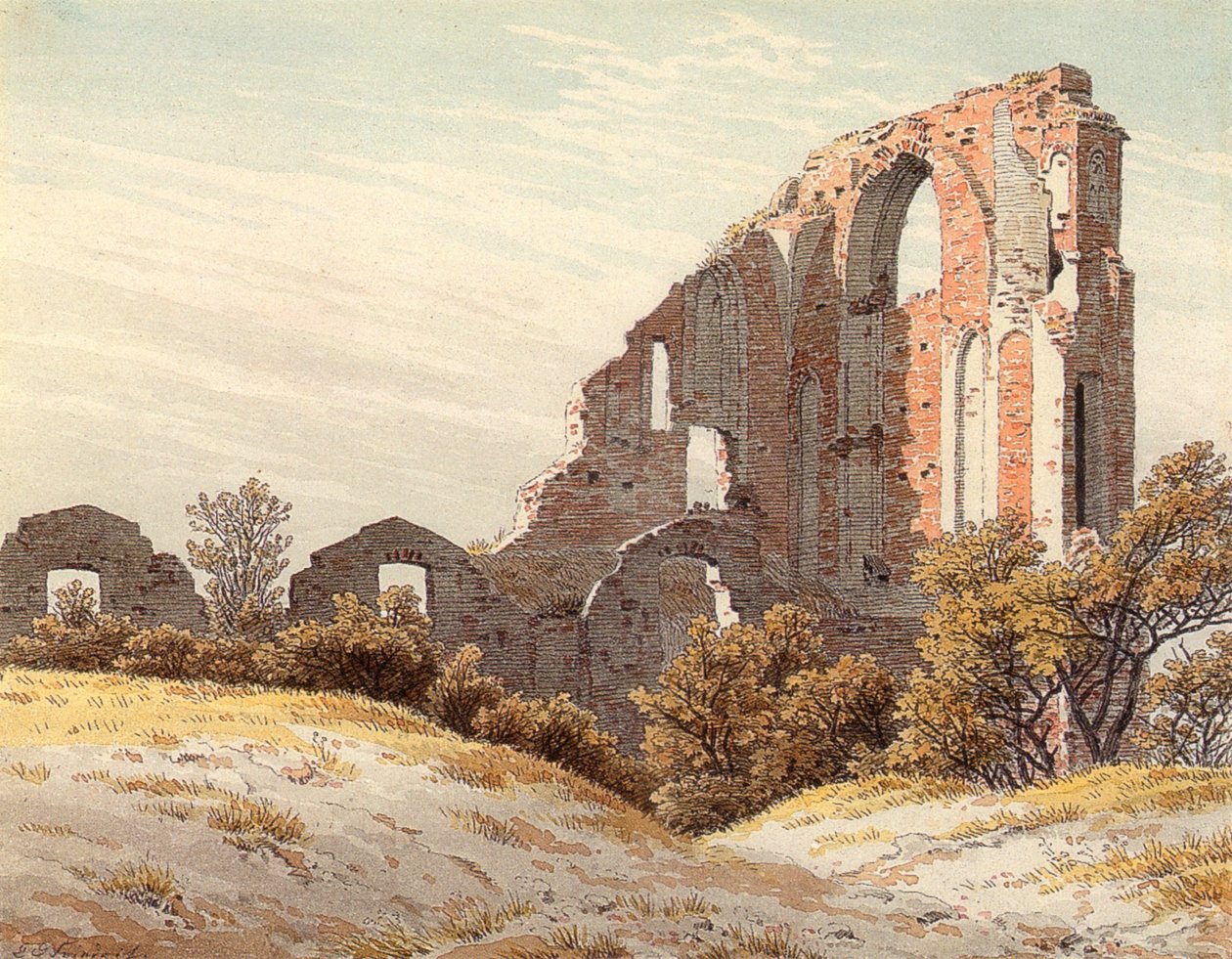 Ruiny Eldeny autorstwa Caspar David Friedrich