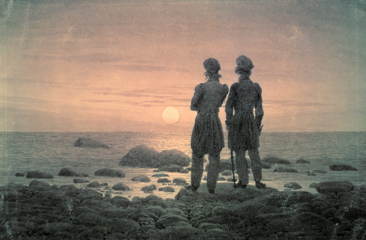Dwóch mężczyzn nad morzem autorstwa Caspar David Friedrich