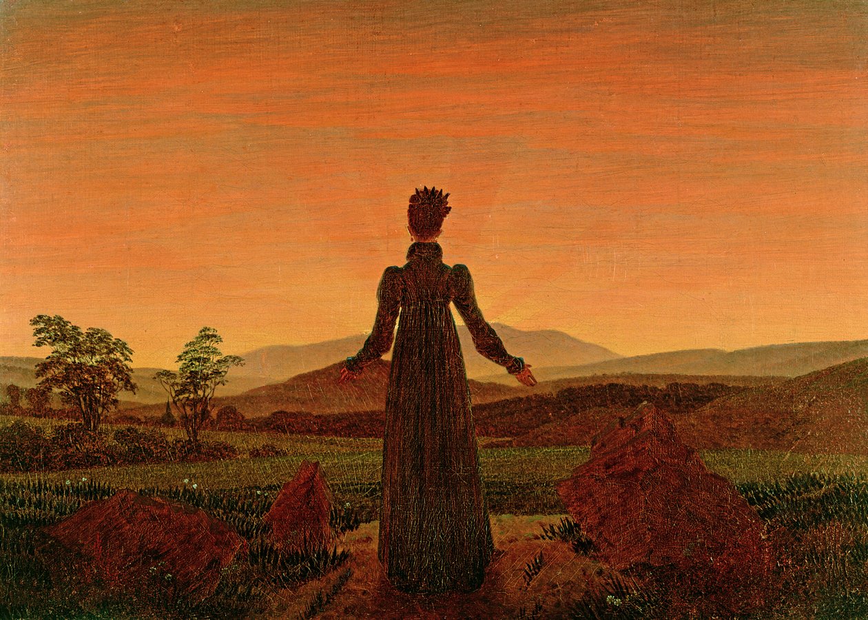 Kobieta o świcie autorstwa Caspar David Friedrich