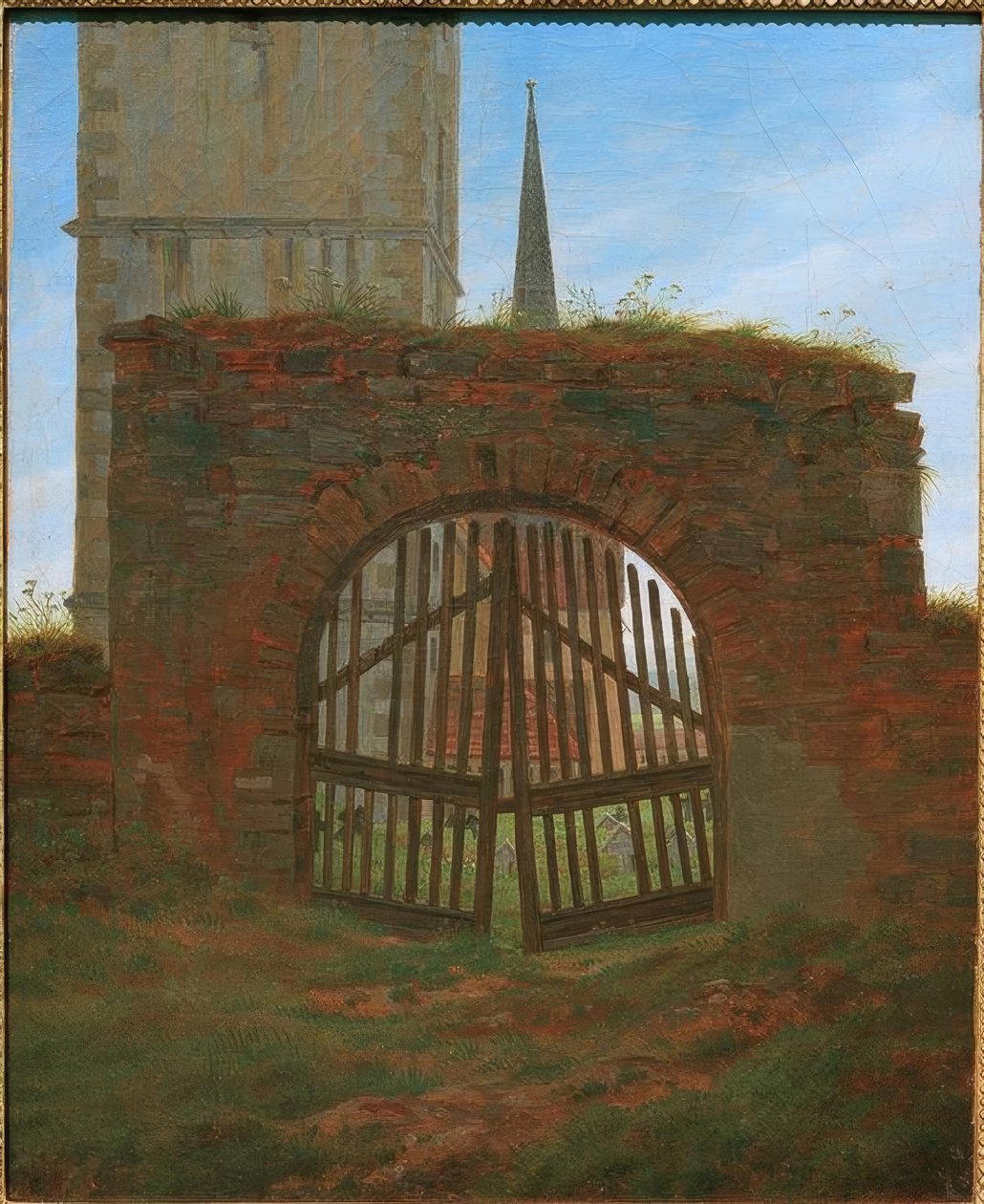 Brama cmentarna autorstwa Caspar David Friedrich