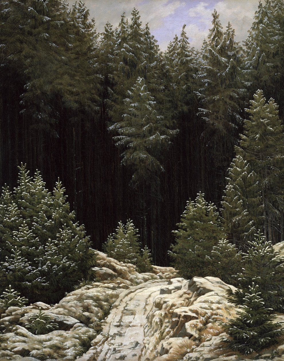 Wczesny śnieg autorstwa Caspar David Friedrich
