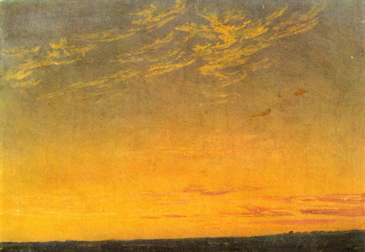 Wieczór autorstwa Caspar David Friedrich