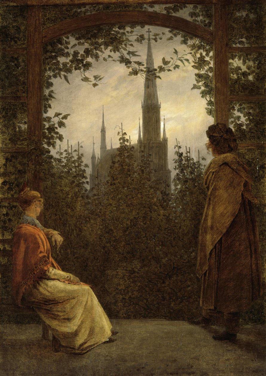 Altana ogrodowa w Greifswaldzie, 1818 r. autorstwa Caspar David Friedrich