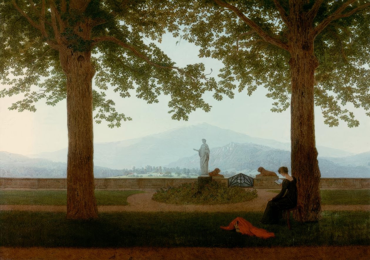 Ogród i taras autorstwa Caspar David Friedrich