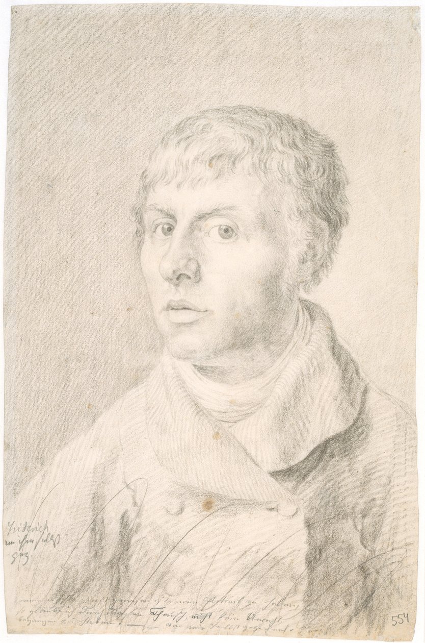 Niemiecki: Selbstbildnis Autoportret autorstwa Caspar David Friedrich