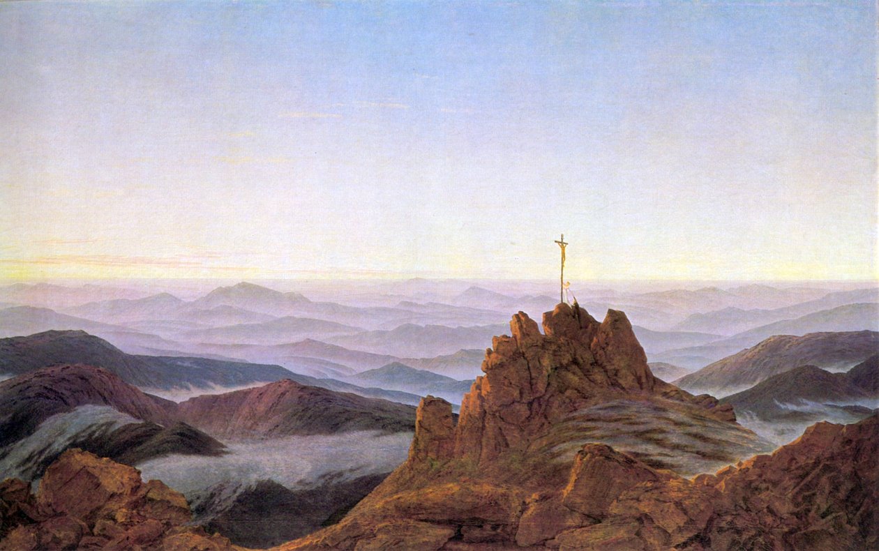 Poranek w Karkonoszach autorstwa Caspar David Friedrich