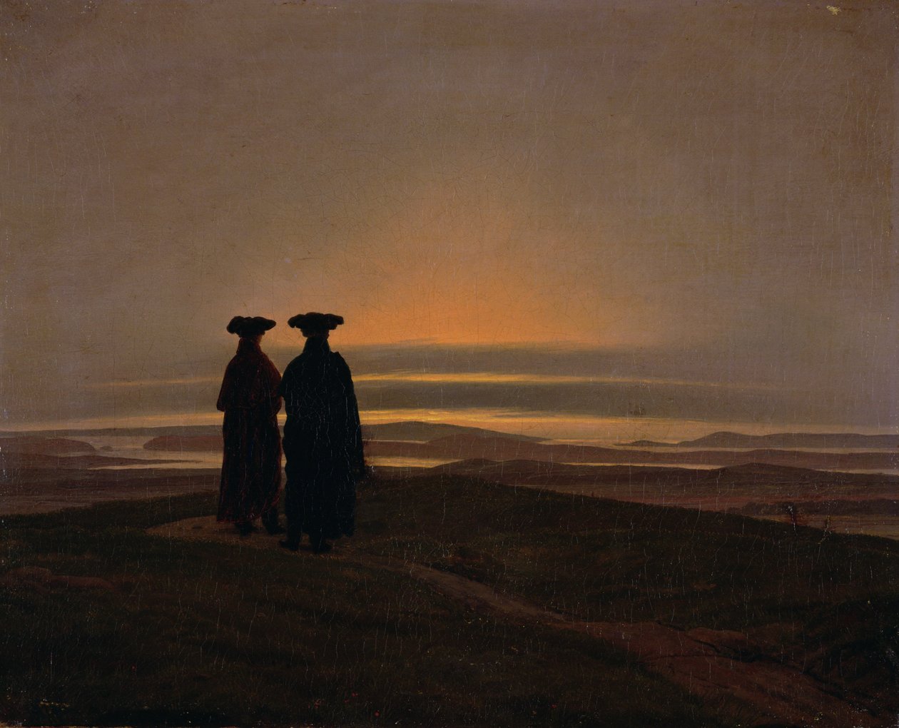 Zachód słońca (Brothers) autorstwa Caspar David Friedrich