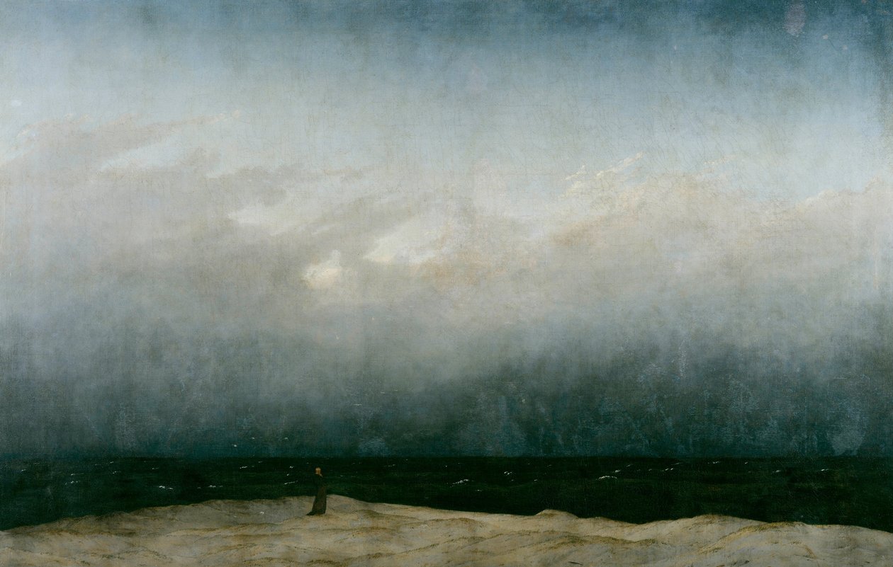 Mnich nad morzem, 1808-1810 autorstwa Caspar David Friedrich