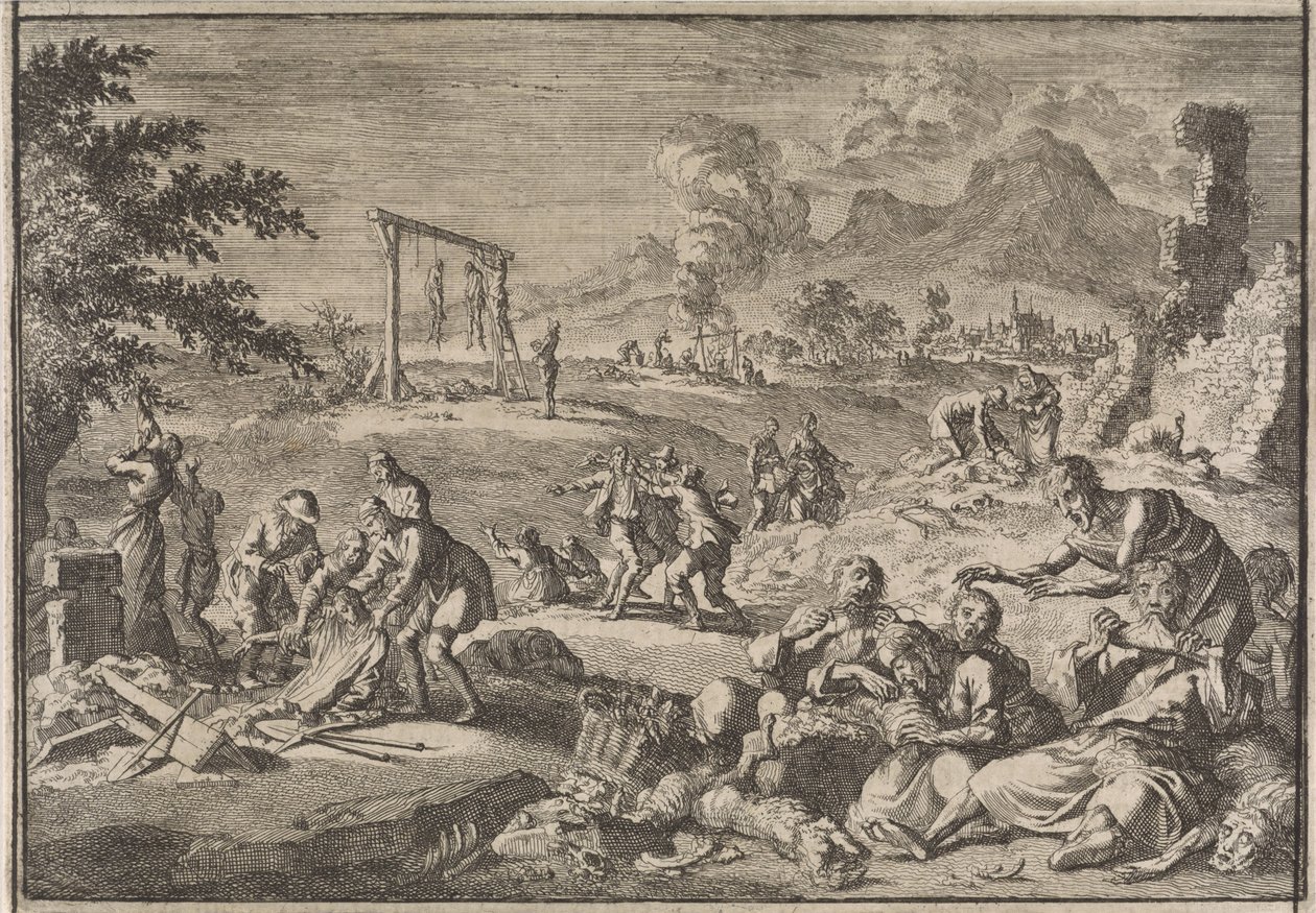 Głód w Niemczech, 1637 autorstwa Caspar Luyken (attributed to)