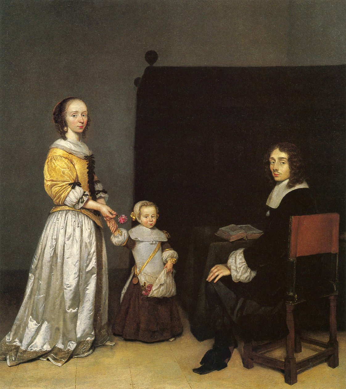 Portret nieznanej rodziny autorstwa Caspar Netscher