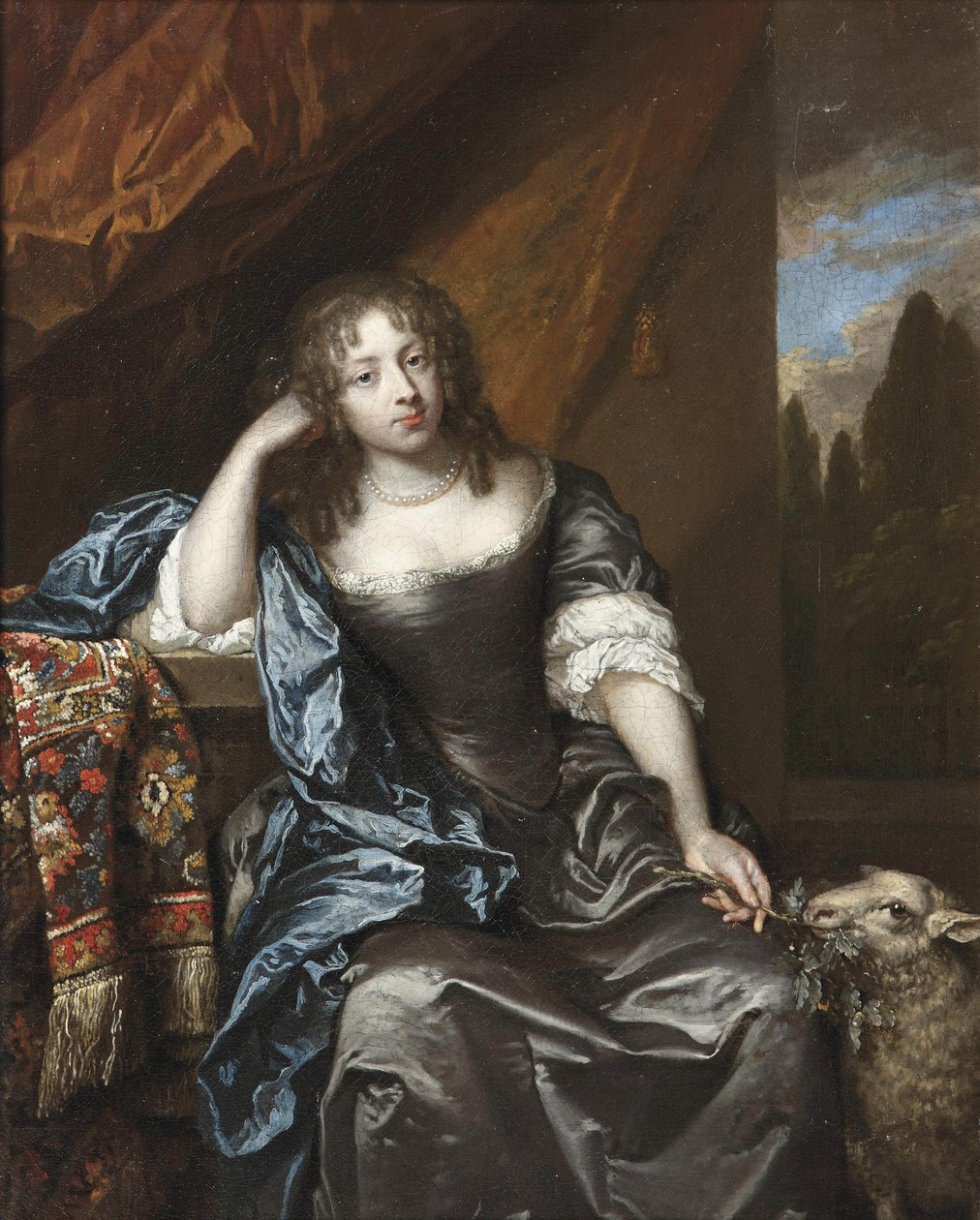 Portret nieznanej kobiety autorstwa Caspar Netscher