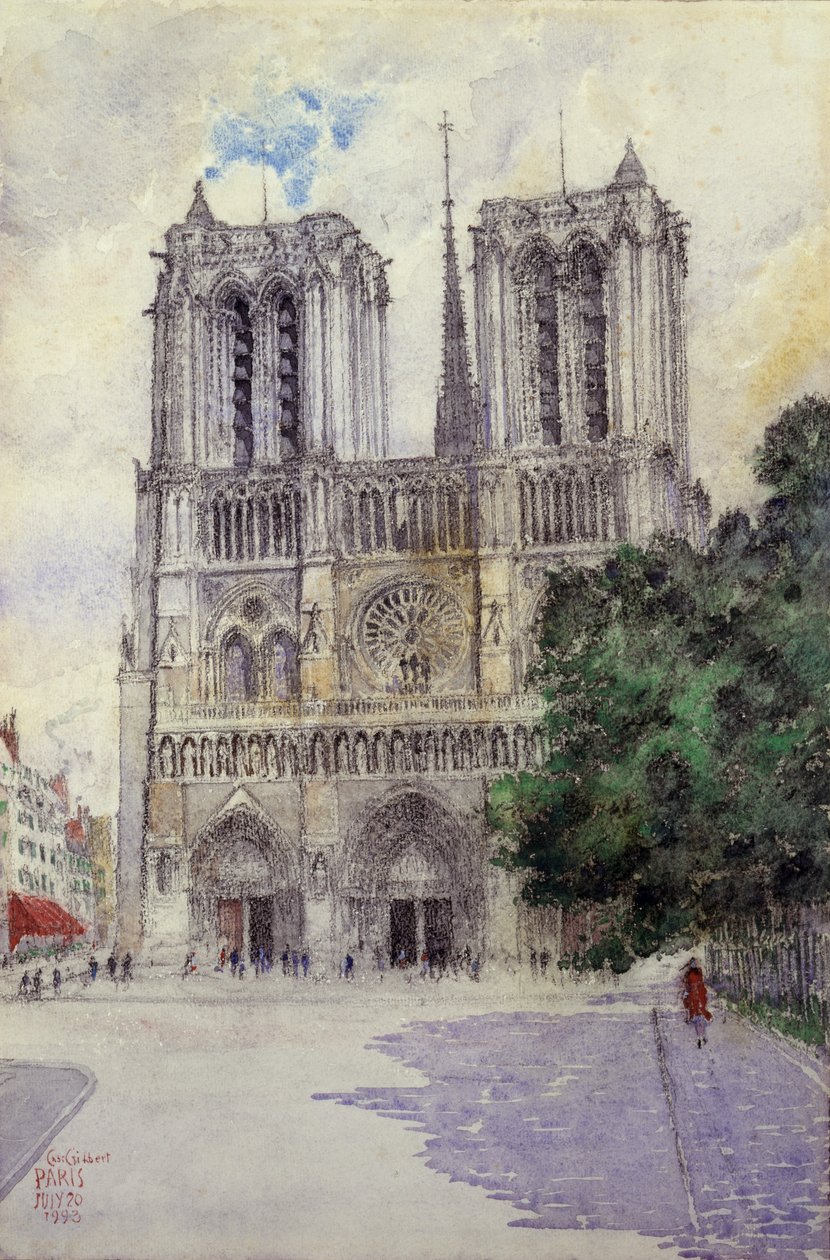 Katedra Notre Dame, Paryż autorstwa Cass Gilbert