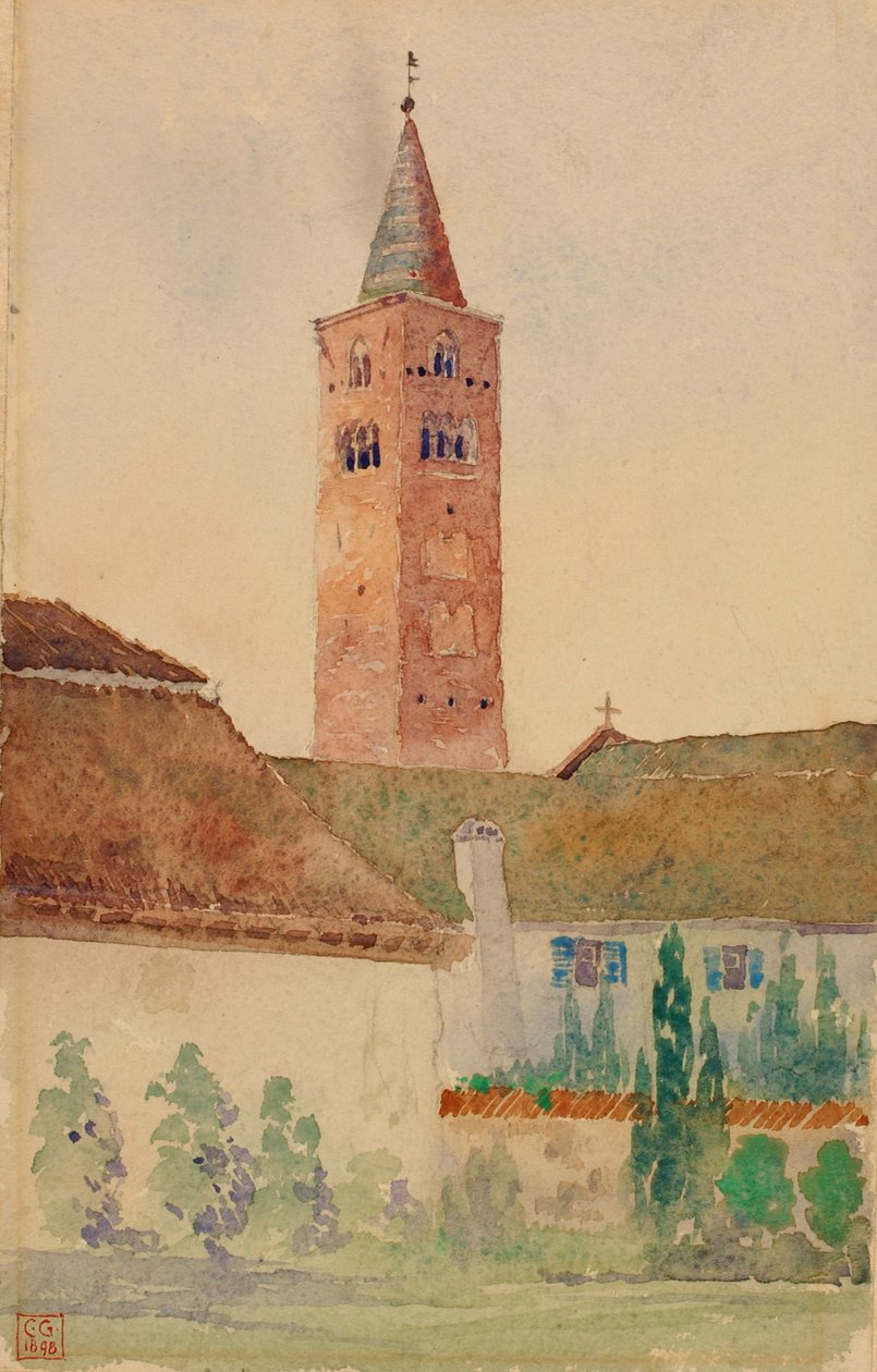Wieża Kościoła, Włochy, 1898. autorstwa Cass Gilbert