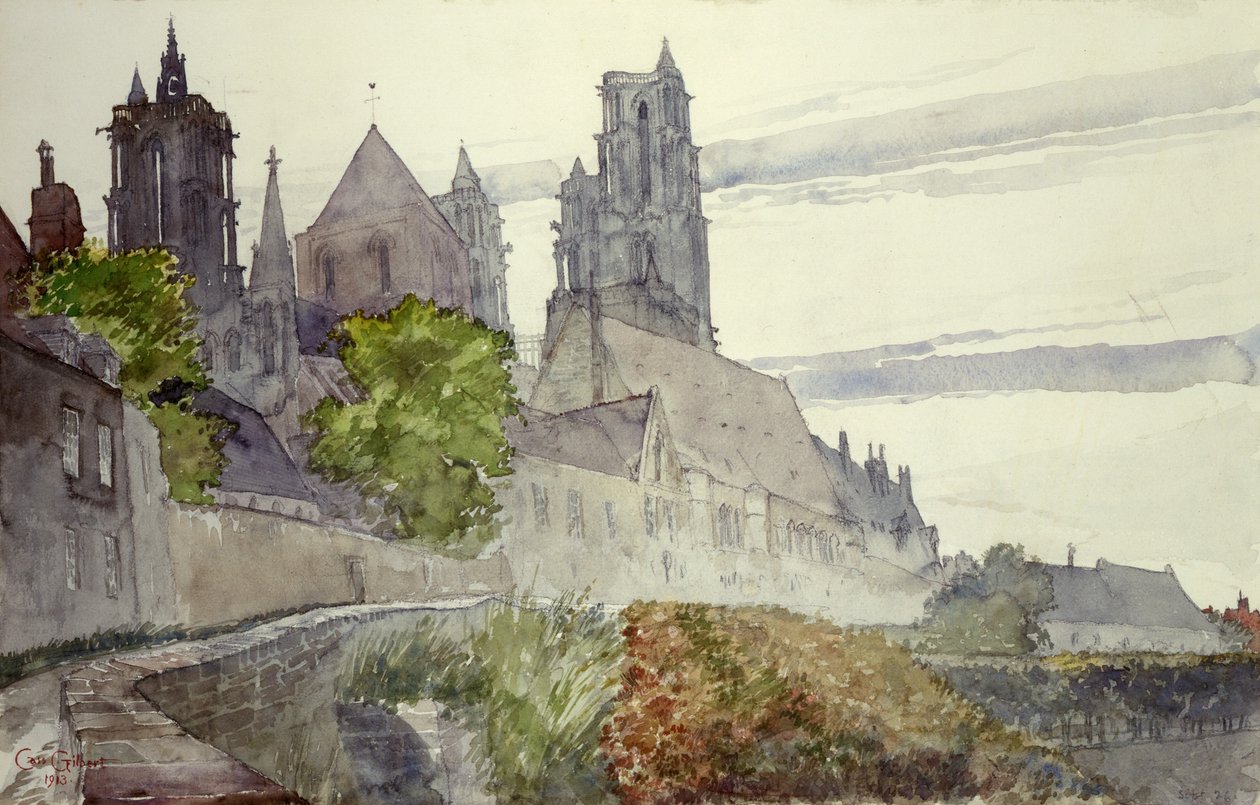 Katedra w Laon, Francja autorstwa Cass Gilbert