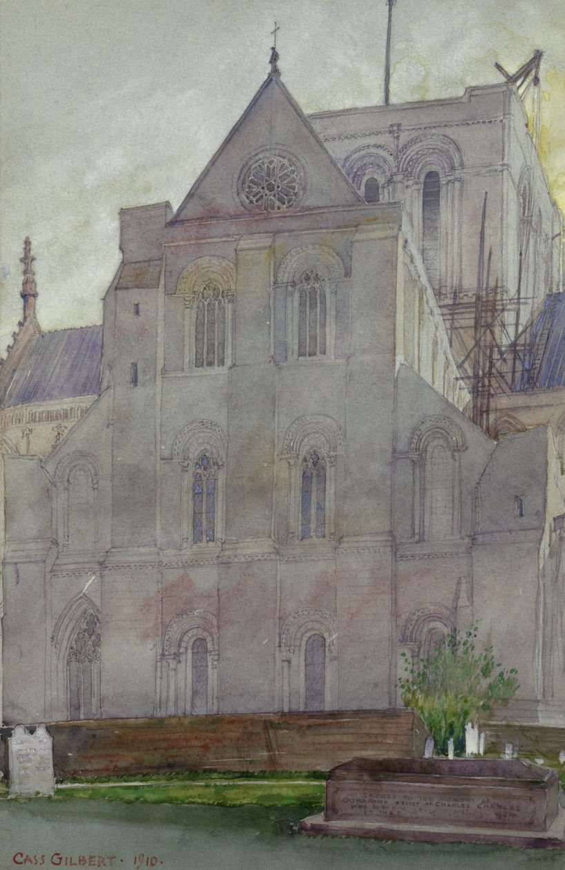 Północny Transept, Katedra w Winchester, Anglia, 1910. autorstwa Cass Gilbert