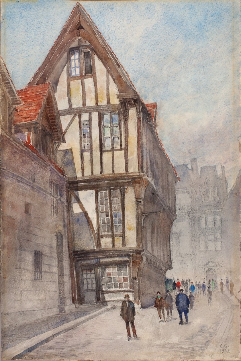 Stary dom w Rouen, 1932. autorstwa Cass Gilbert