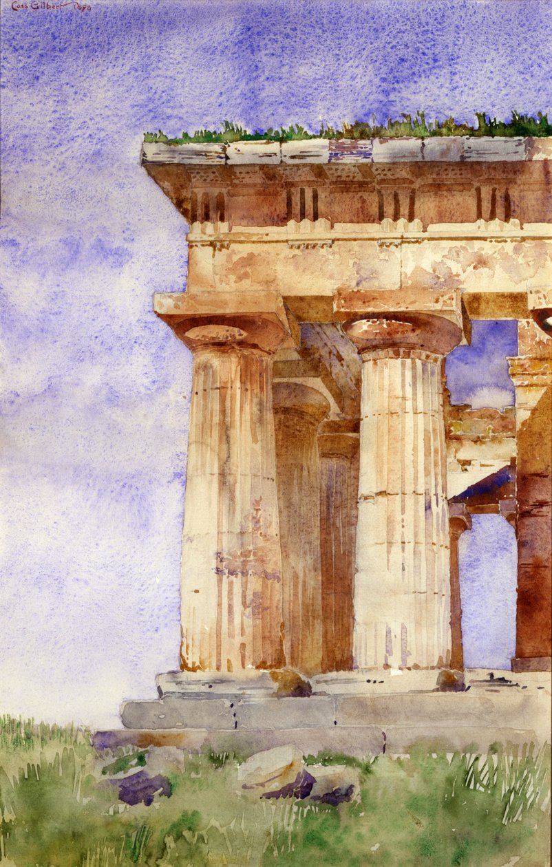 Świątynia Neptuna, Paestum, 1898. autorstwa Cass Gilbert