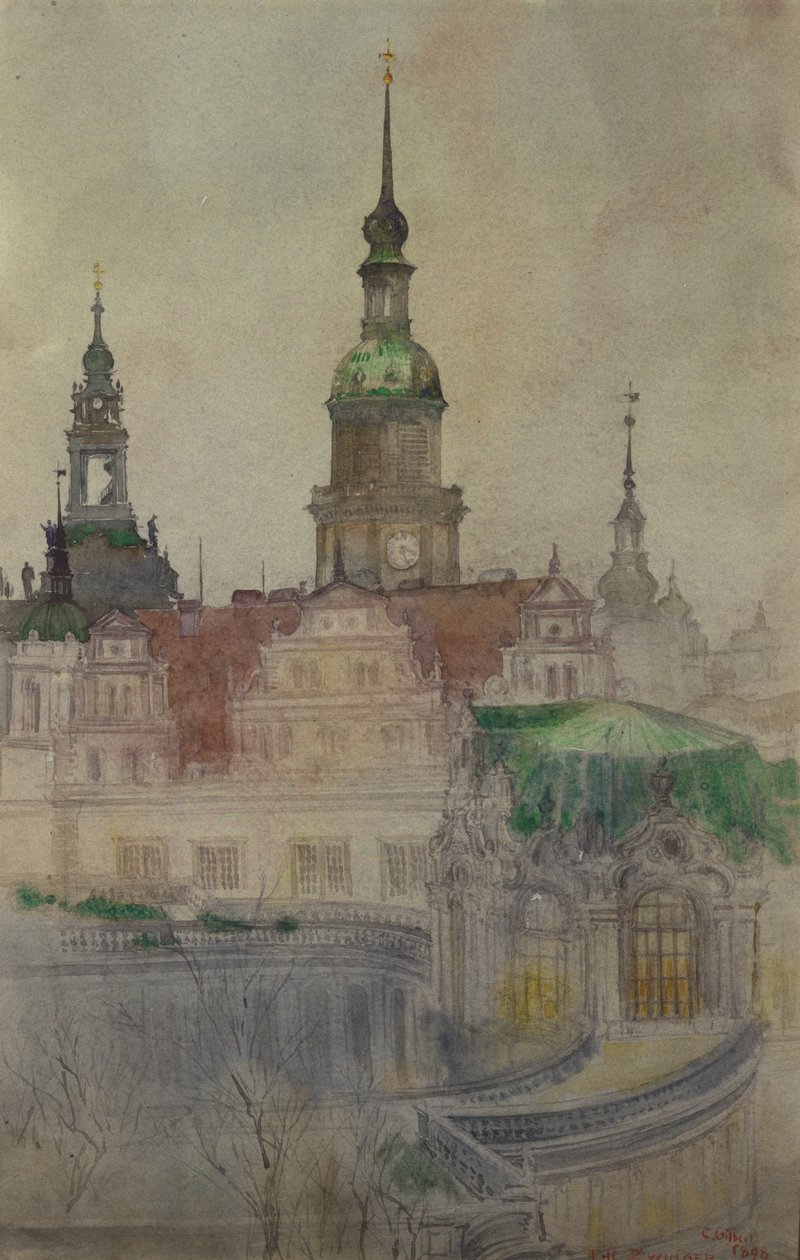 Wieże Zwinger, Drezno, 1898. autorstwa Cass Gilbert