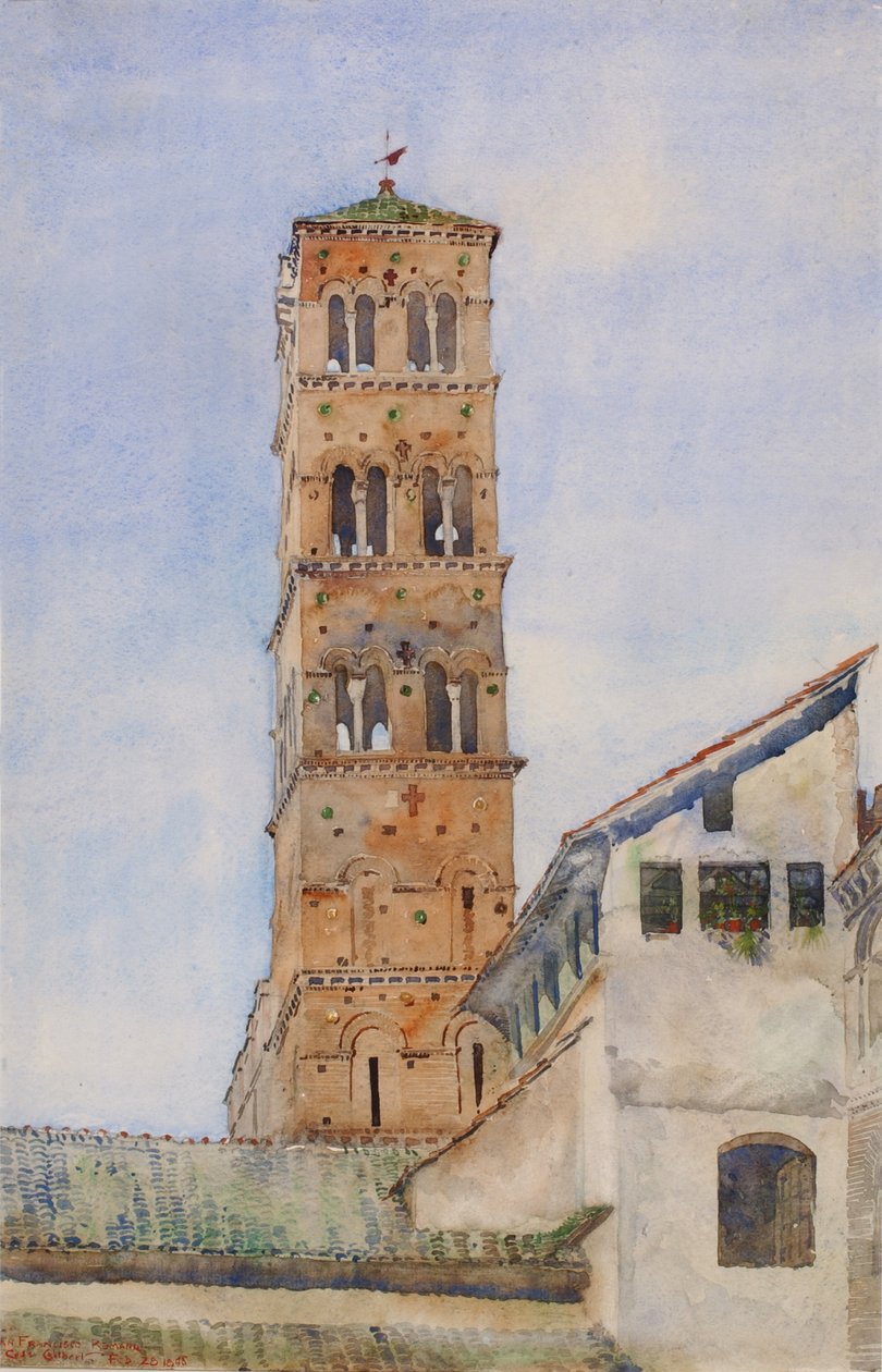 Wieża, San Francisco Romano, Rzym, 1898. autorstwa Cass Gilbert