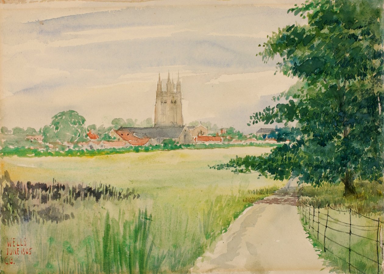 Katedra Wells, Anglia, 1905. autorstwa Cass Gilbert