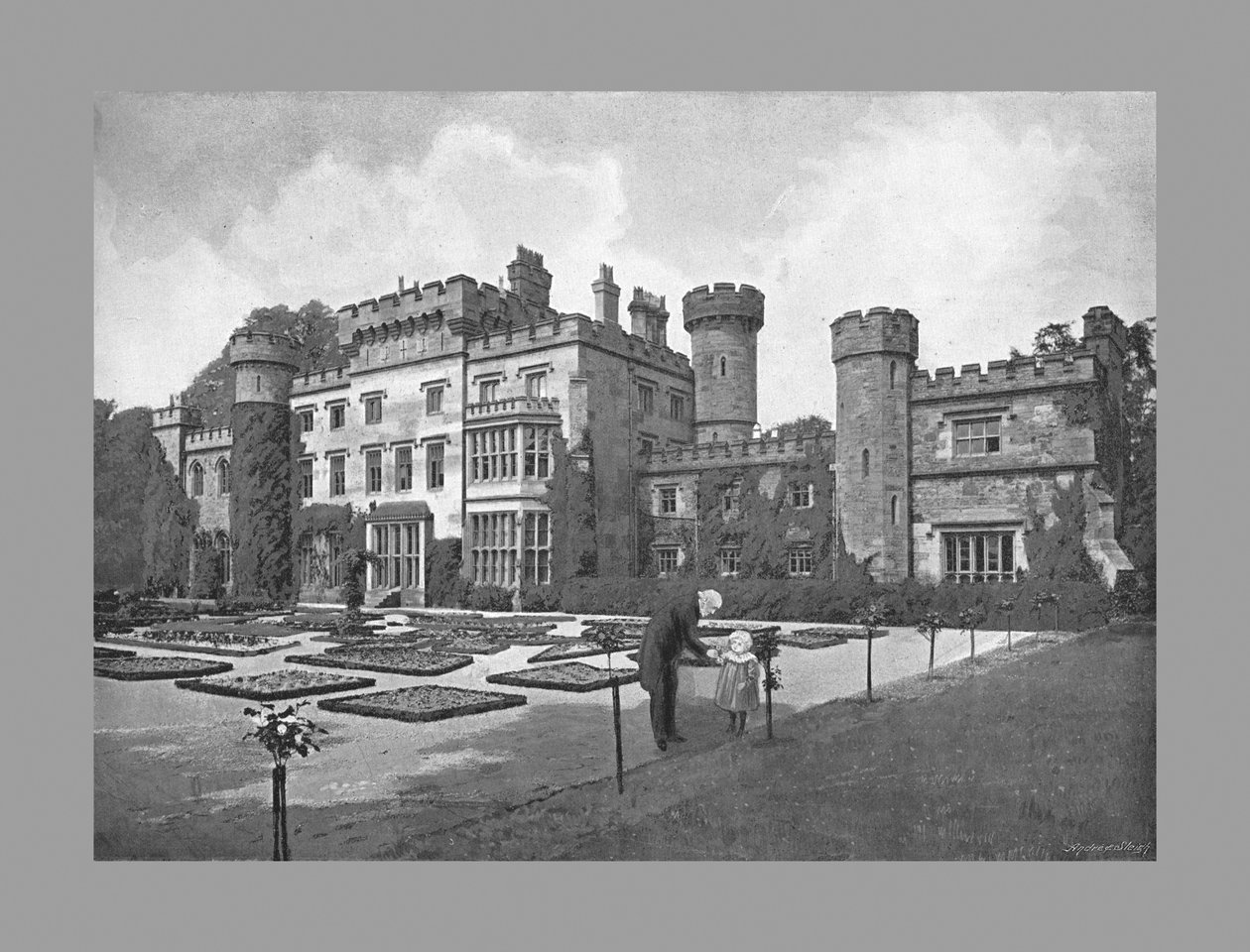 Zamek Hawarden, ok. 1900 autorstwa Catherall and Pritchard