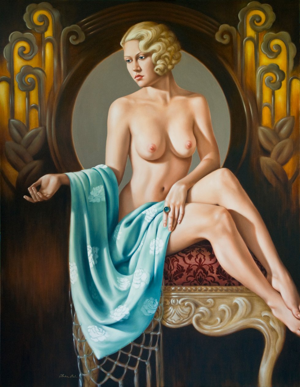 Chez Agnes (olej na lnie) autorstwa Catherine Abel