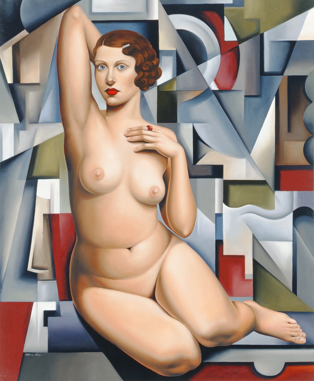 Siedzący kubista nago autorstwa Catherine Abel