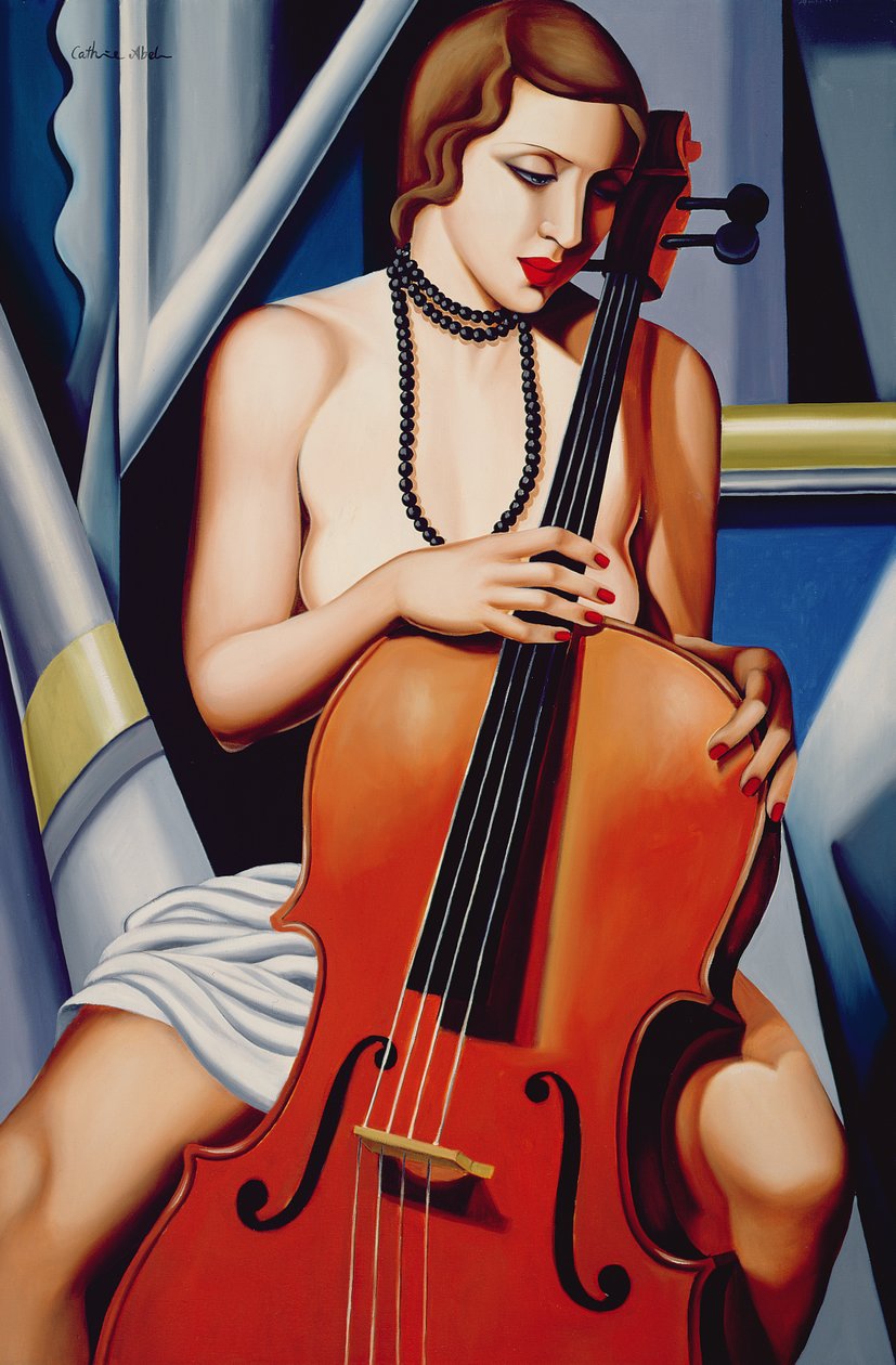 Kobieta z wiolonczelą autorstwa Catherine Abel