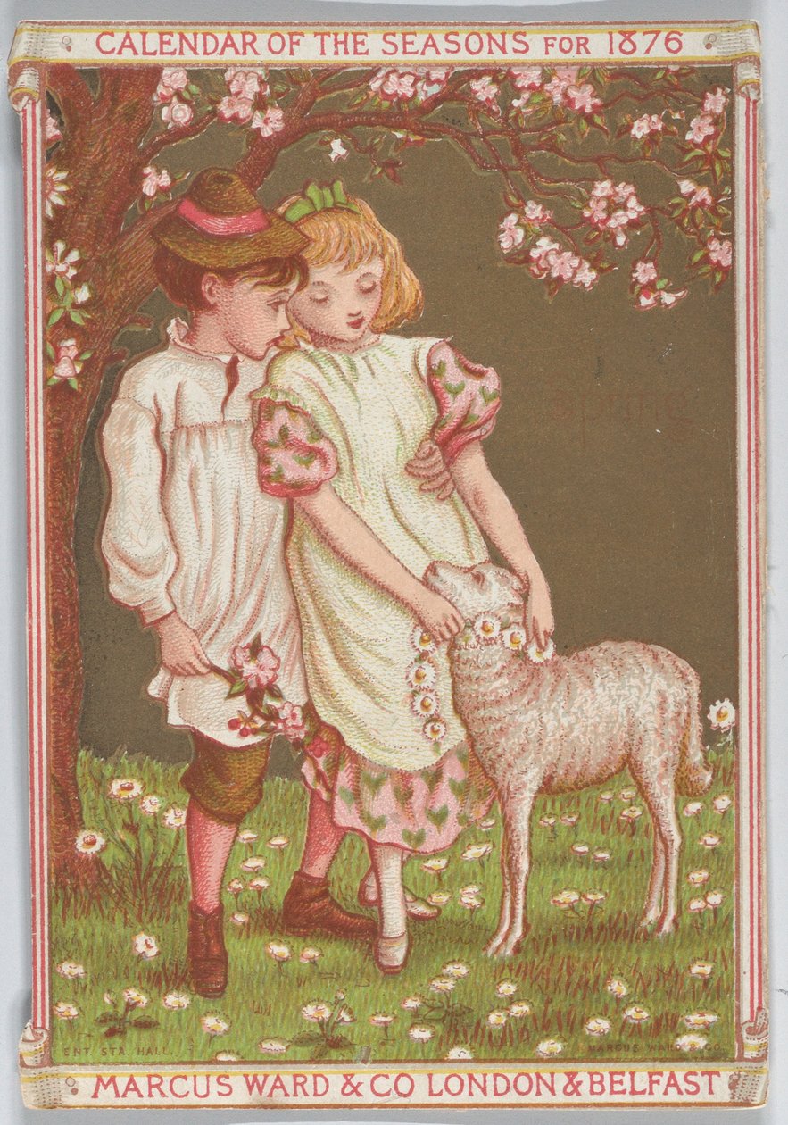 Walentynki, 1876. autorstwa Catherine Greenaway