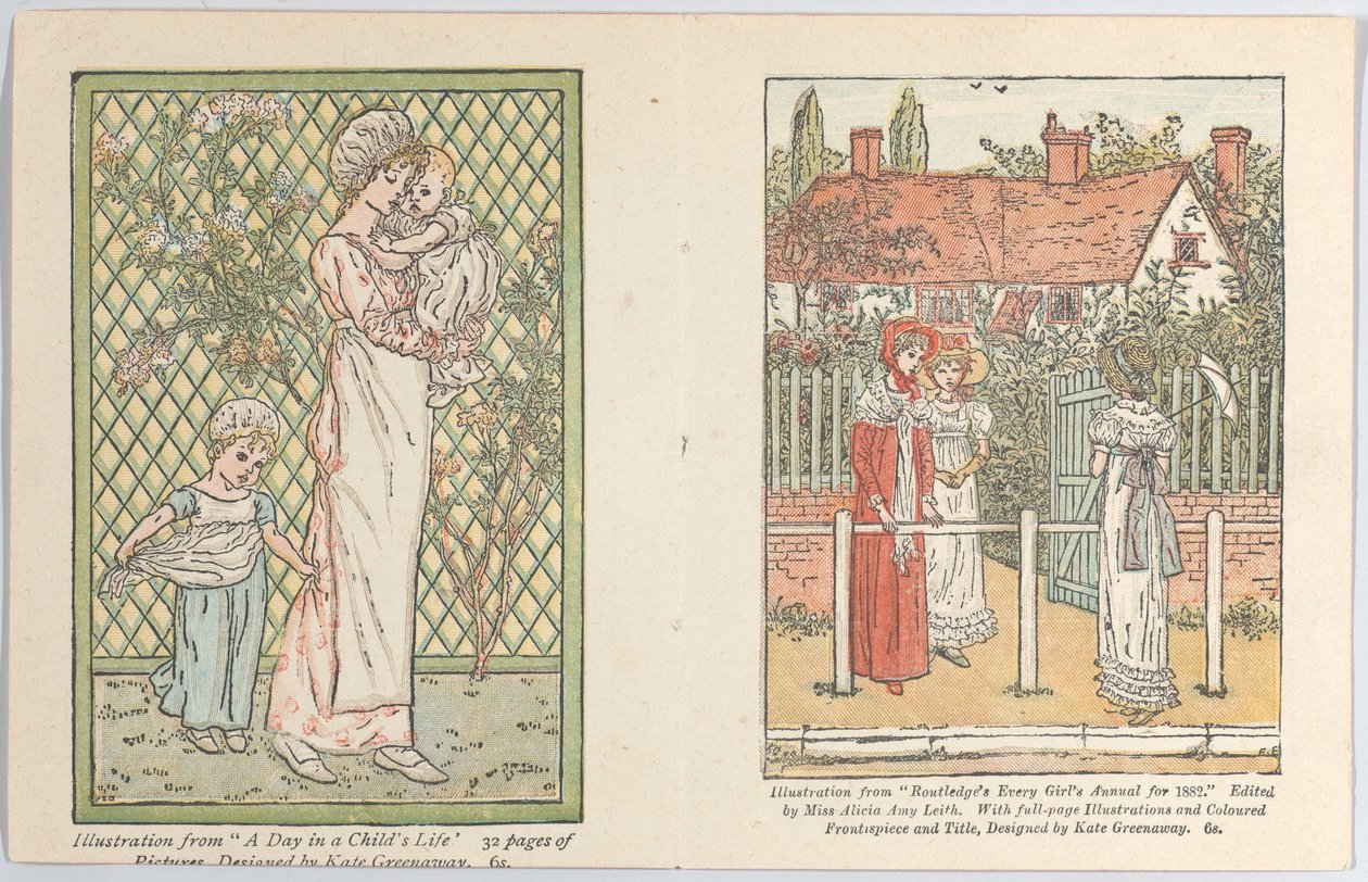 Walentynki, 1882. autorstwa Catherine Greenaway
