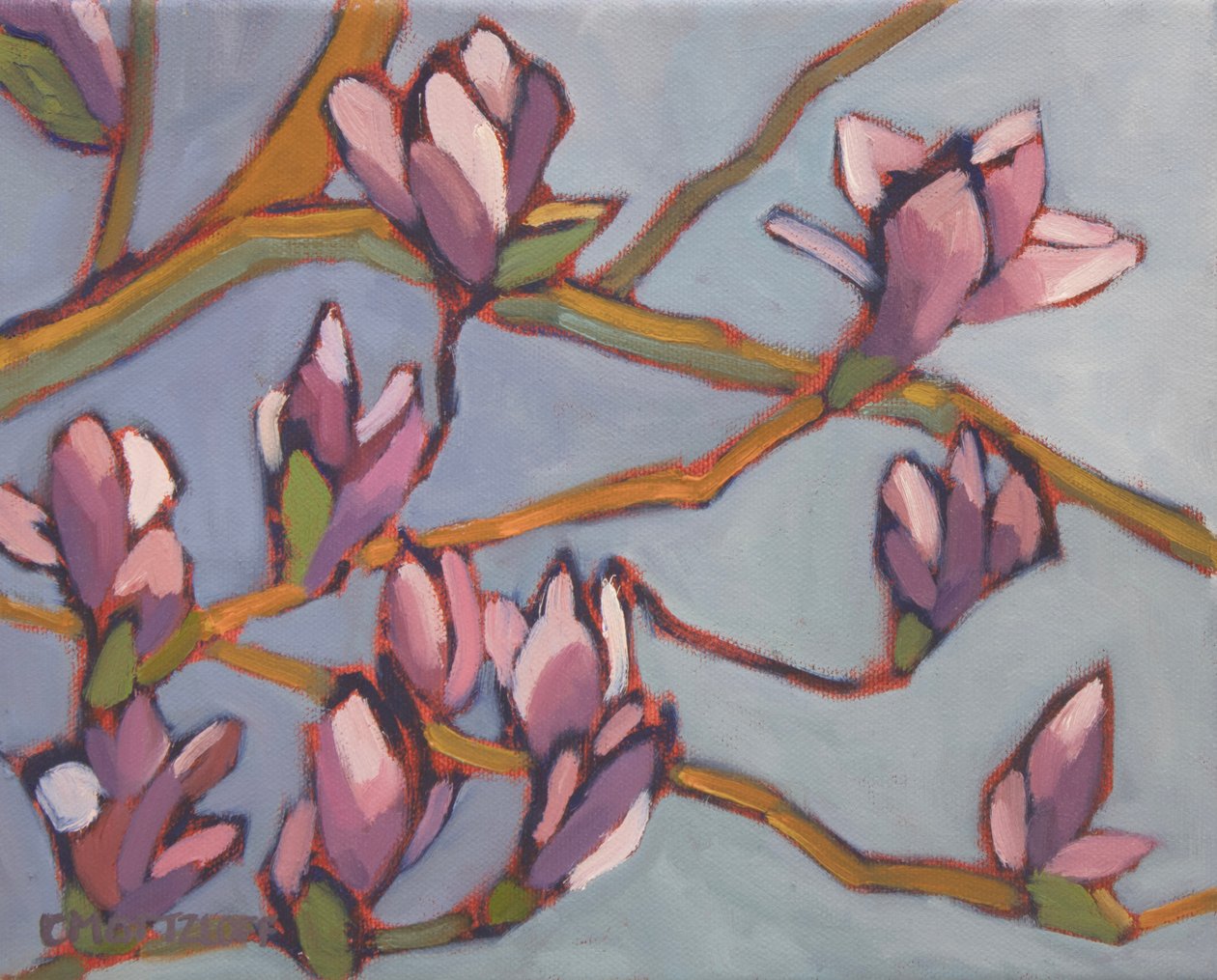 Magnolia Moment, 2022 (olej na płótnie) autorstwa Catherine J Martzloff