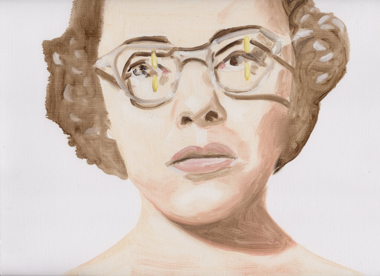 Płomienne oczy, 2017 (olej na papierze) autorstwa Cathy Lomax