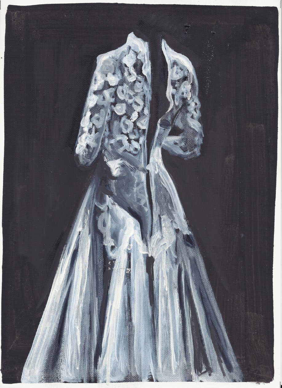 Lorelei, 2012 (olej i akryl na papierze) autorstwa Cathy Lomax