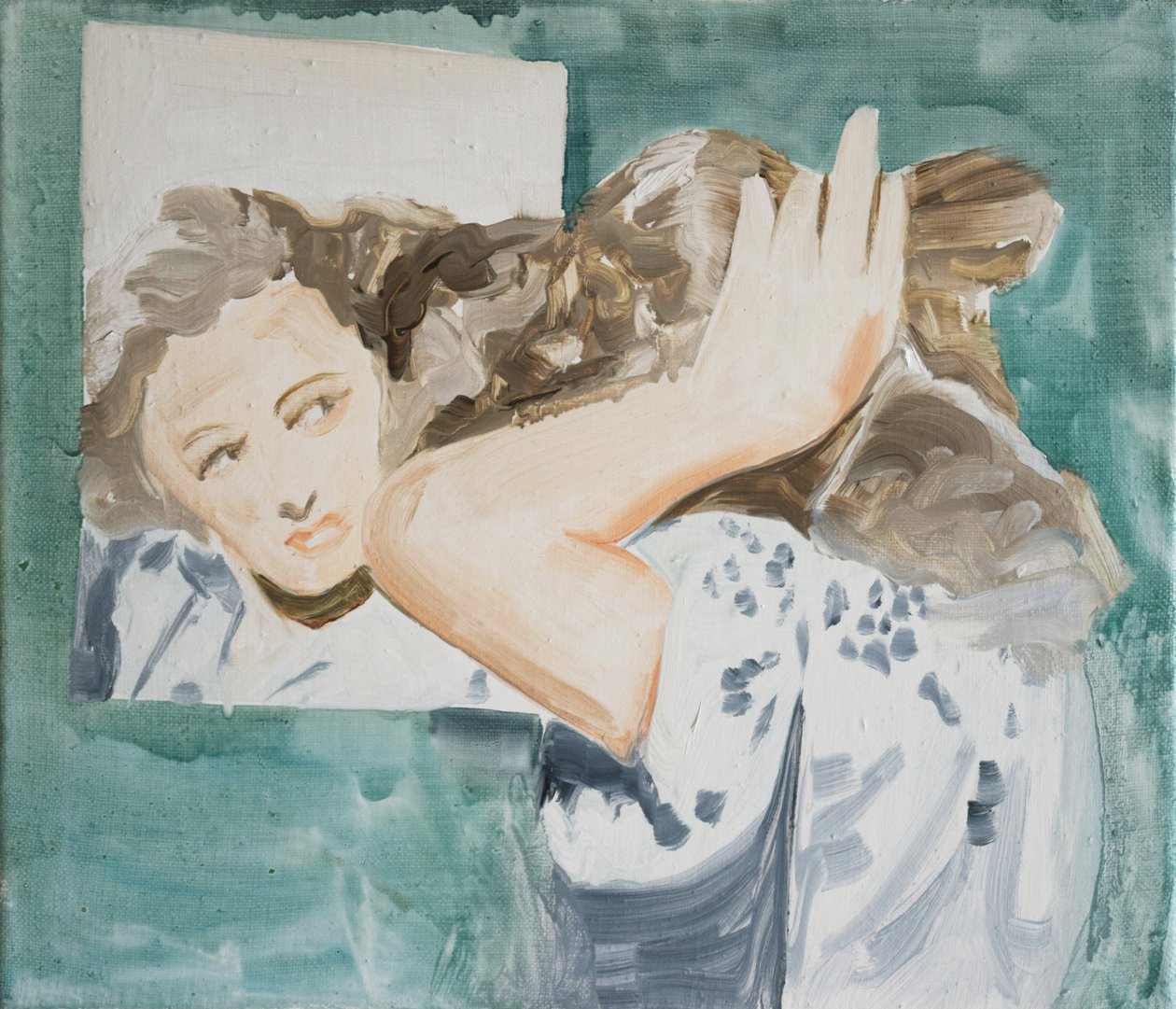 Up Do, 2017 (olej na płótnie) autorstwa Cathy Lomax