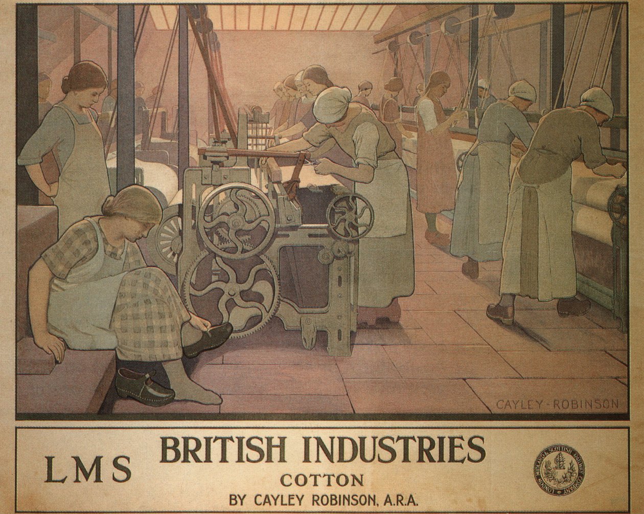 Przemysł brytyjski - bawełna, 1924 autorstwa Cayley Robinson