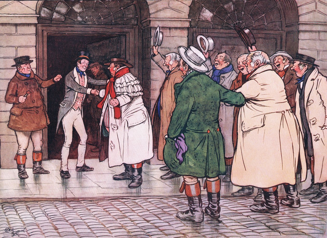 Kawalkada wydała trzy ogromne wiwaty autorstwa Cecil Charles Windsor Aldin
