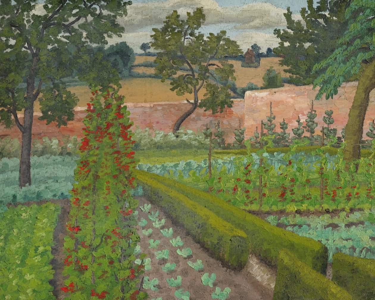 Ogród wojenny (olej na płótnie) autorstwa Cedric Morris