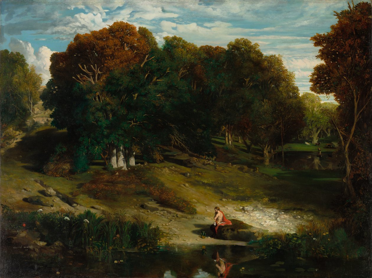 W lesie, 1841. autorstwa Celestin Francois Nanteuil