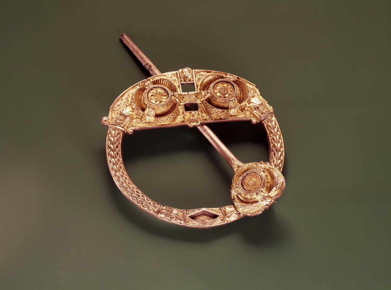 Cavan lub broszka „królowej”, z Cavan, hrabstwo Cavan, VIII-IX w. (srebrne złocenia i złoto) autorstwa Celtic
