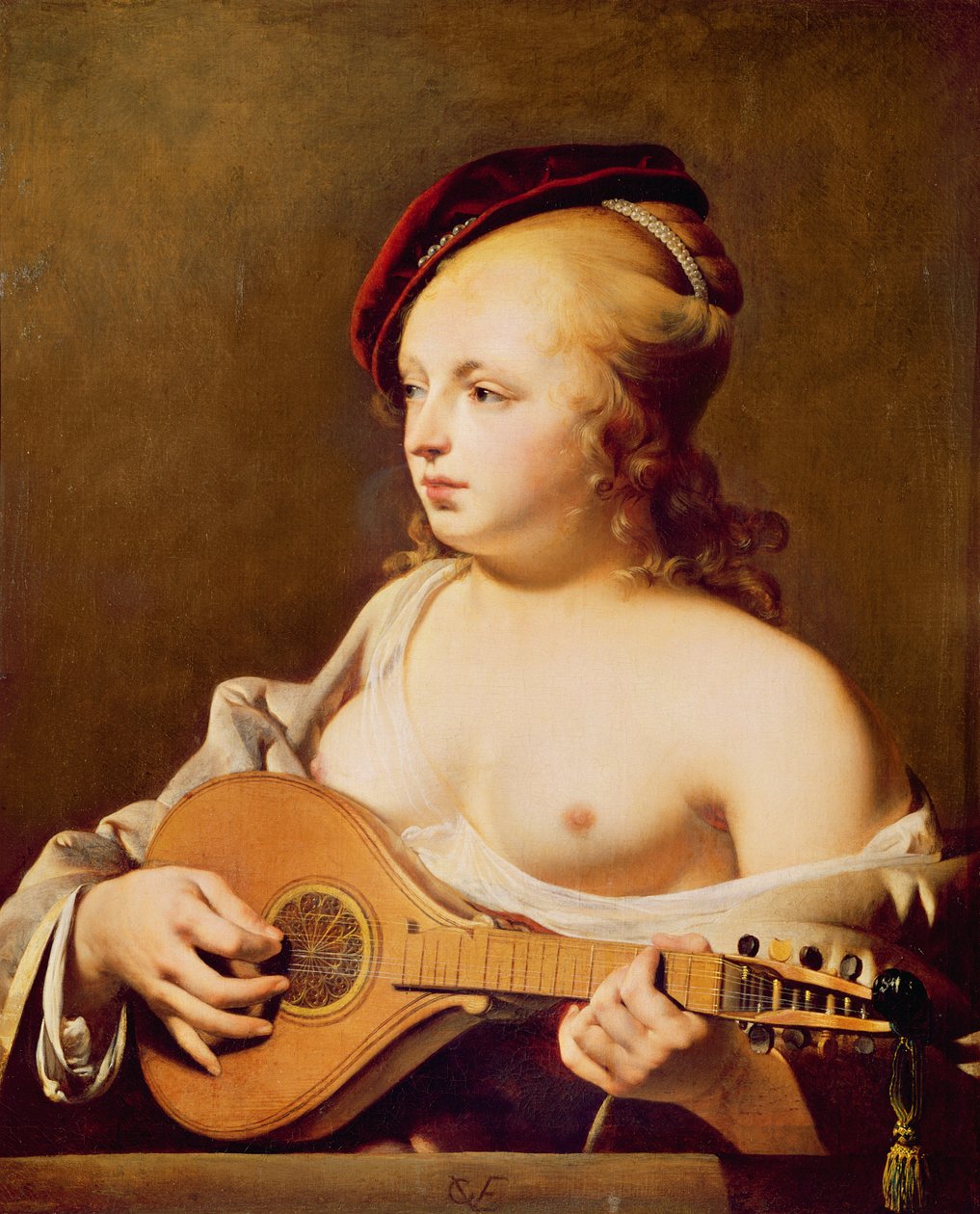 Gracz Cittern autorstwa Cesar Boetius van Everdingen