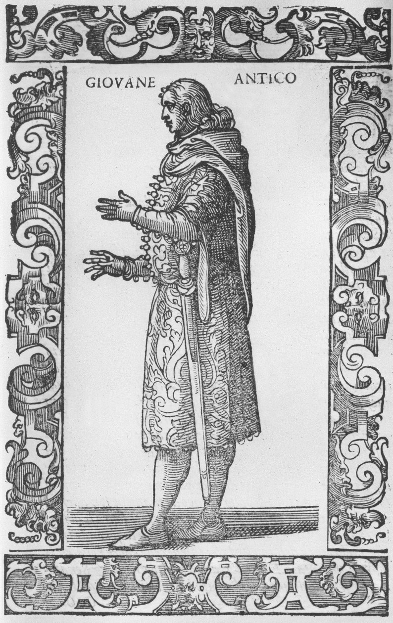 Młody mężczyzna w tradycyjnym stroju, 1590 autorstwa Cesare Vecellio