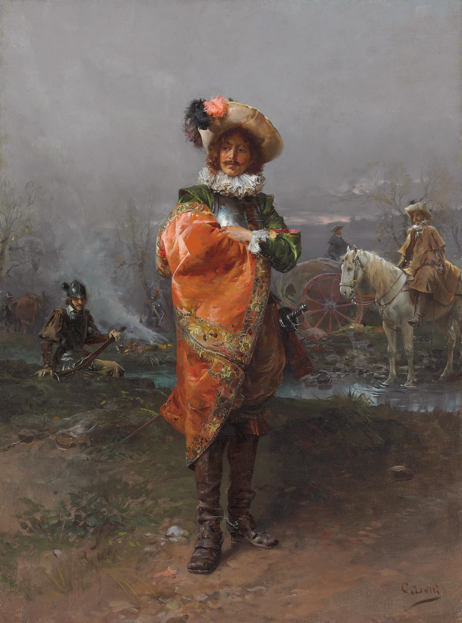 Dżentelmen w płaszczu autorstwa Cesare Auguste Detti