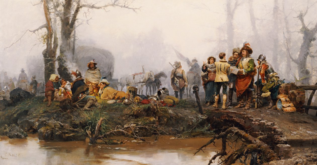 Obóz, 1878 autorstwa Cesare Auguste Detti