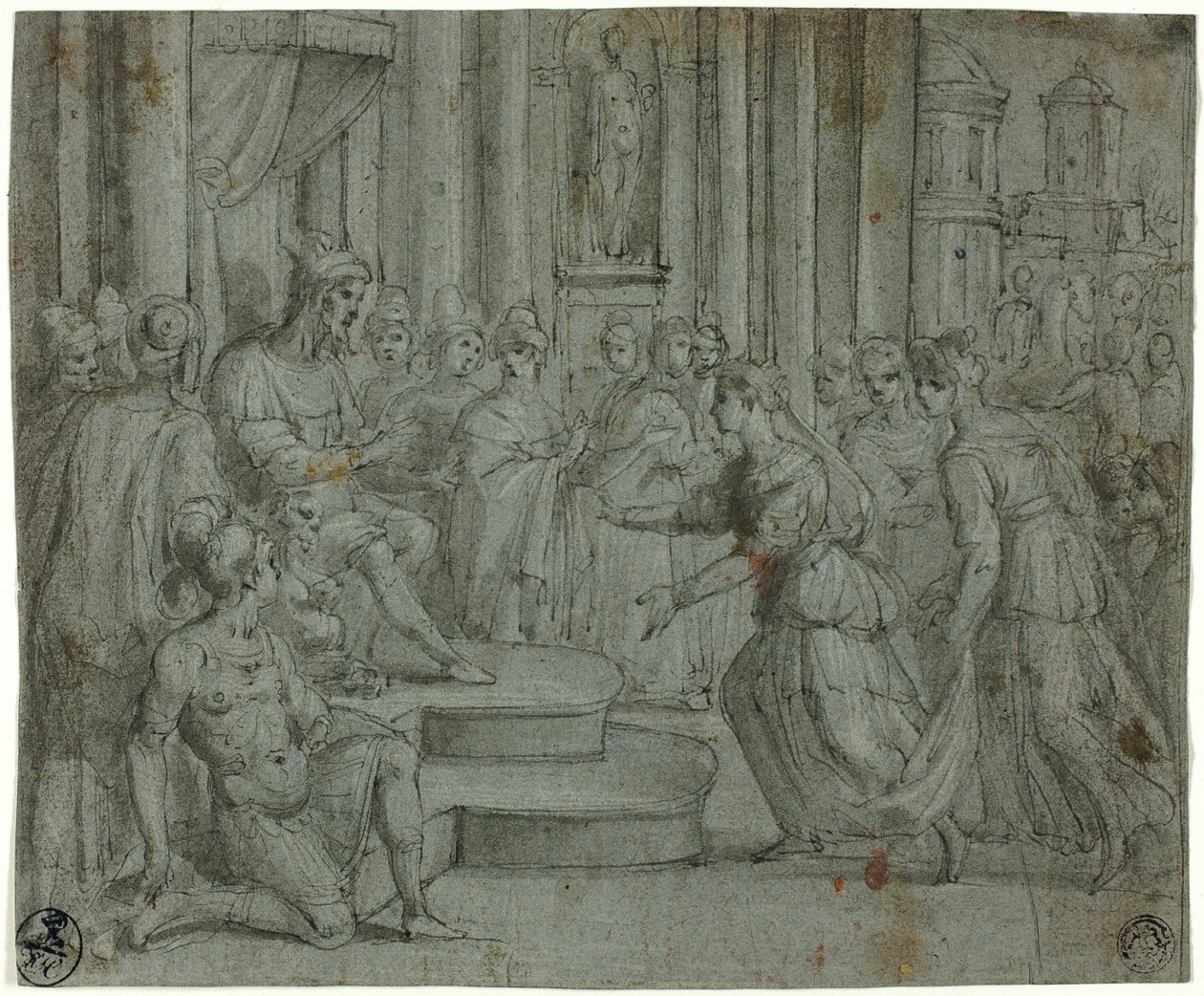 Salomon otrzymuje królową Saby autorstwa Cesare Rossetti