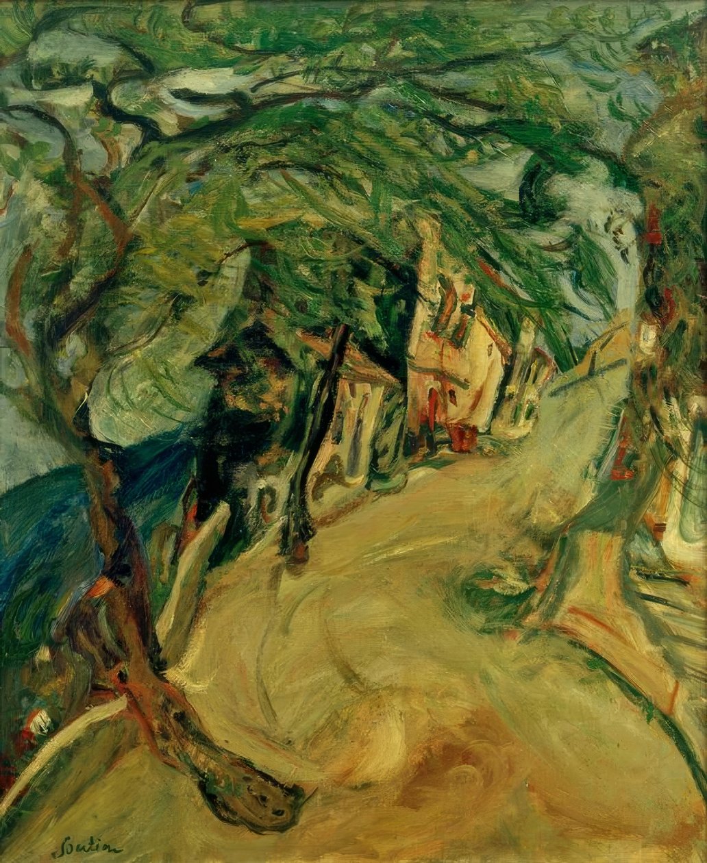 Ch.Soutine, Droga na wzgórze autorstwa Chaim Soutine