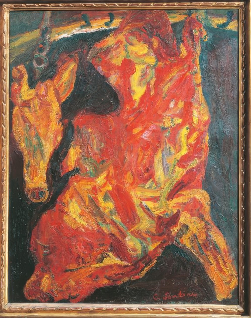 Chaïm Soutine, głowa wołowa i cielęca / obraz 1925 autorstwa Chaim Soutine