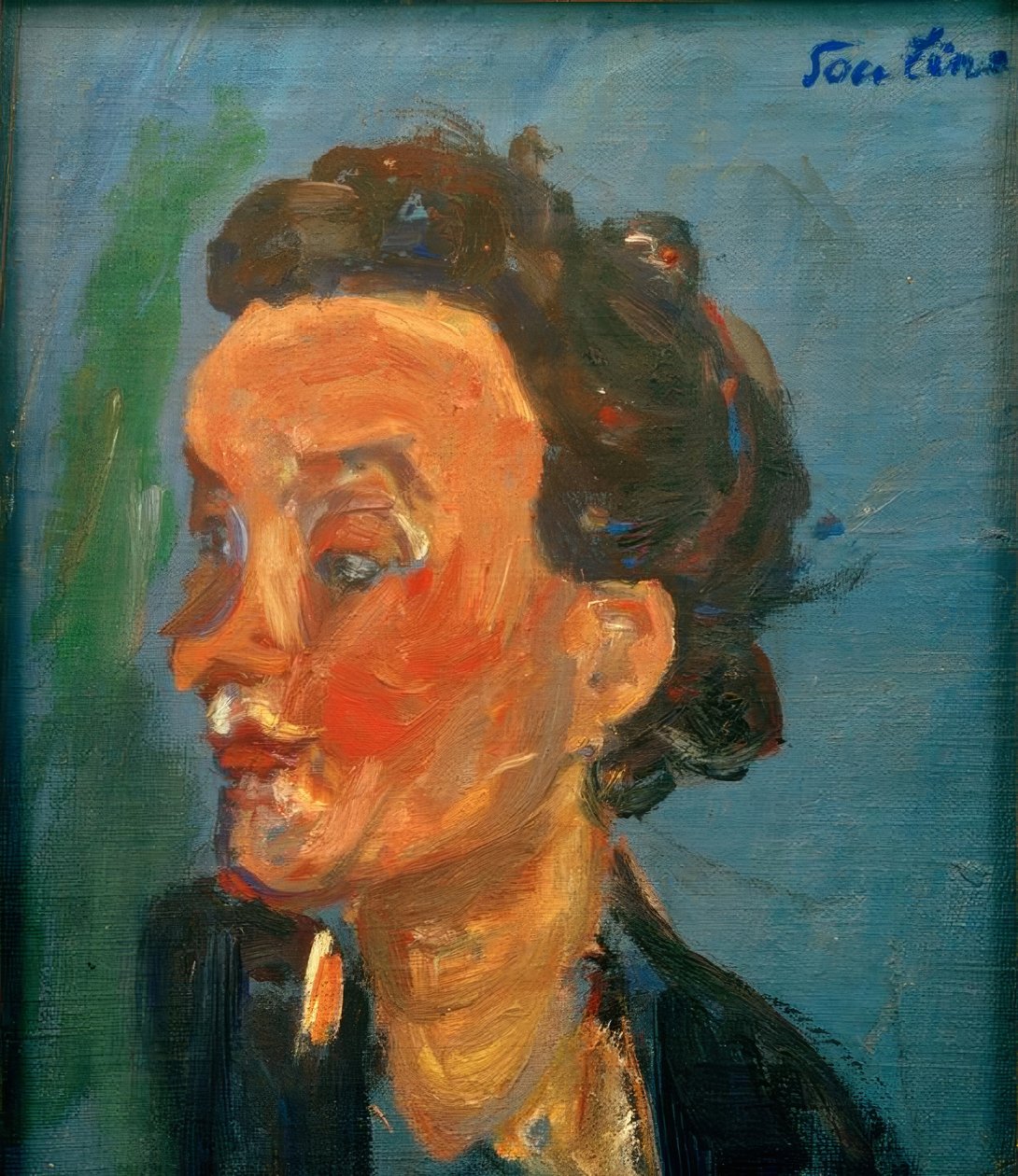 Młoda Angielka na niebiesko (Junge Engländerin in Blau) autorstwa Chaim Soutine