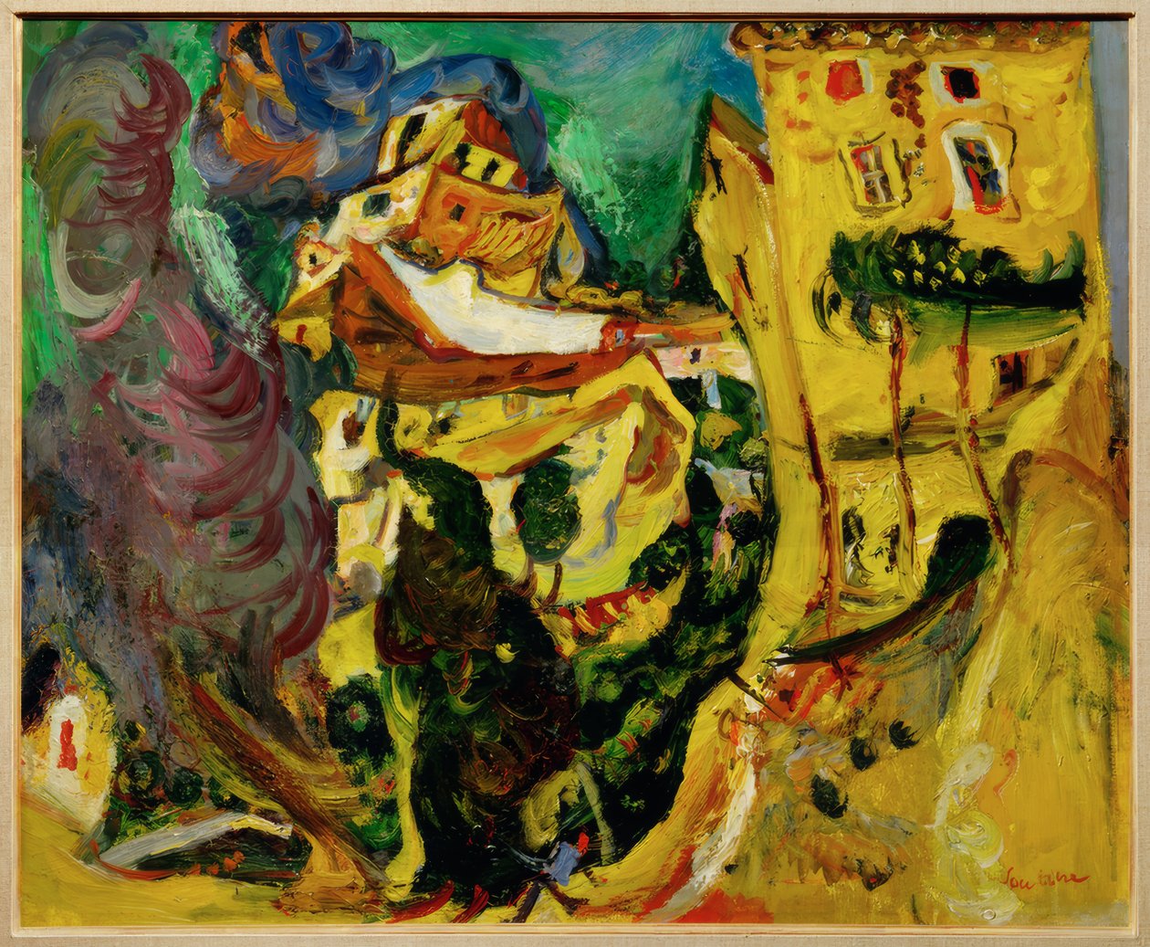 Krajobraz w Cagnes (La Gaude, Francja) autorstwa Chaim Soutine