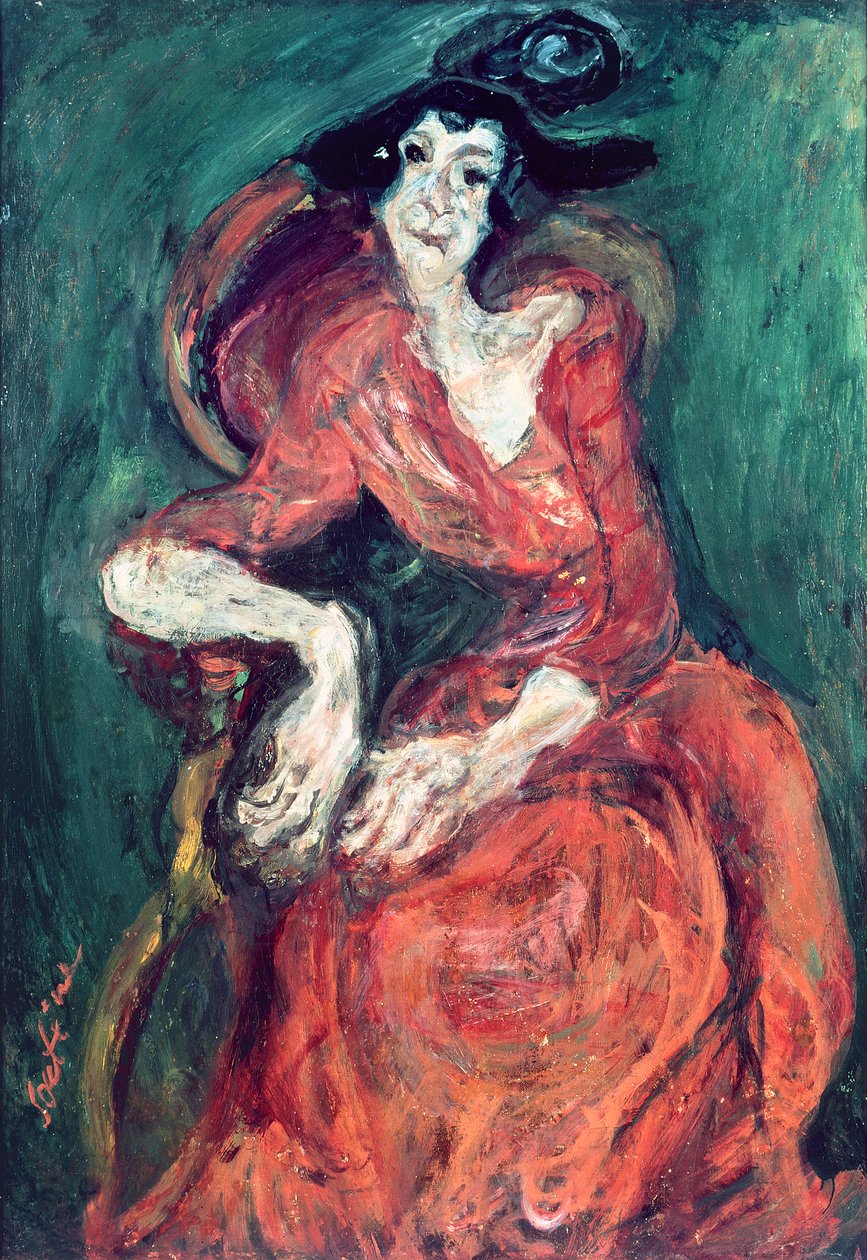 Kobieta w czerwieni, 1922 autorstwa Chaim Soutine